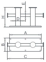 ダブルクロスボラード図面(miàn) ダブルクロスボラード図面(miàn)