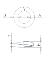 ばね座金DIN127図面(miàn) ばね座金DIN127図面(miàn)
