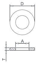 Flat Washer DIN125 Drawing Flat Washer DIN125 Drawing