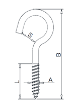 Hook Screw Drawing Hook Screw Drawing