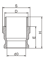 Male Adapter Drawing Male Adapter Drawing