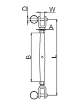 Pipe Turnbuckle With Two Forks Drawing Pipe Turnbuckle With Two Forks Drawing