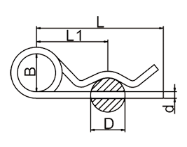 Spring Cotter Pin DIN11024 Drawing Spring Cotter Pin DIN11024 Drawing