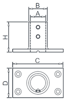 Straight Square Base Drawing Straight Square Base Drawing