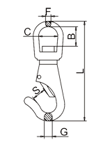 Swivel Snap Hook Drawing Swivel Snap Hook Drawing