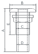 Thru-hull with Hose Connection Drawing Thru-hull with Hose Connection Drawing