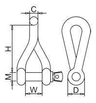 Twisted Shackle Drawing Twisted Shackle Drawing