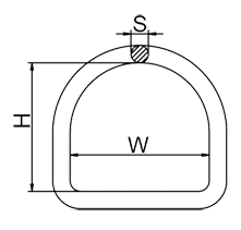 Welded D-Ring Drawing Welded D-Ring Drawing