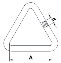 Welded Triangle Ring Drawing Welded Triangle Ring Drawing